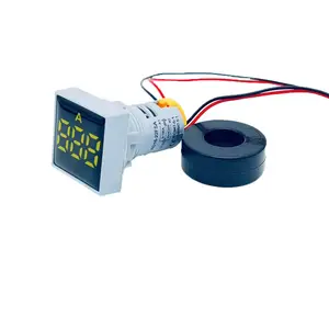 22mm AD16-22DSV square Digital ammeter AC 60-500V Mini ammeter Meter LED Digital Display Indicator ammeter