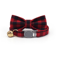 Collier pour chat de style Instagram, minimaliste, multicolore, à carreaux, avec nœud décoratif, boucle de sécurité à dégagement rapide et clochette – Fournitures pour animaux de compagnie OEM ODM