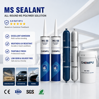 Scellant hybride noir industriel MS pour joints de construction, étanchéité des bords, sans rétrécissement, stable, scellant MS puissant