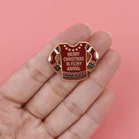 En gros, épingles en métal à motifs de dessins animés, mignonnes, thème maison, pour pull de Noël, broches, badges, épingles en émail créatives, accessoires pour vêtements et revers