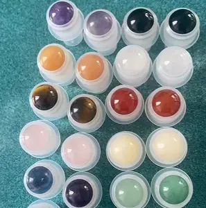 Rolo de pedras preciosas para óleo essencial, vermelho, amarelo, azul, verde, laranja, rosa