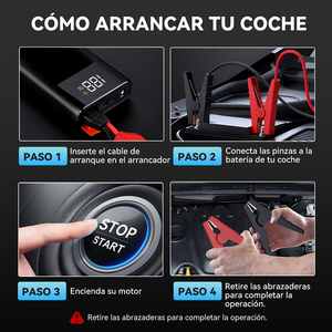 Démarreur de voiture multifonction 16000mAh 2800A à courant de crête, batterie externe avec lumière LED et lampe torche pour voitures et motos - Product Image 4