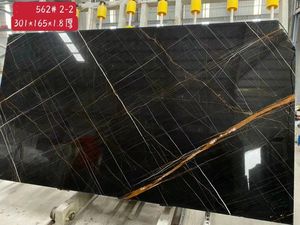Prix usine Noir Aziza marbre noir avec veines d'or blanc dalles <span class=keywords><strong>de</strong></span> marbre Dorato polies pour comptoir <span class=keywords><strong>de</strong></span> salle <span class=keywords><strong>de</strong></span> bain - Product Image 6