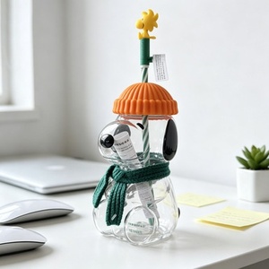 Nuova Tazza in Vetro a Forma di Cucciolo, Resistente al Calore, con Coperchio Traspirante, Elegante e Portatile per <span class=keywords><strong>Casa</strong></span> - Product Image 1