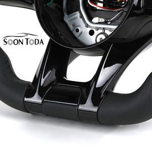 Volante de Cuero Completo con Detalles Negros para Mercedes Benz W204 W205 W211 W212 W213 W166 W167 X166 GLE 53 63 <span class=keywords><strong>AMG</strong></span> - Product Image 2