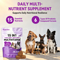 Vente en gros OEM : Nutrition pour animaux de compagnie – 6 Probiotiques, Friandises à mâcher pour la santé intestinale, Multivitamines 15-en-1 à croquer pour le soin de la peau des chiens