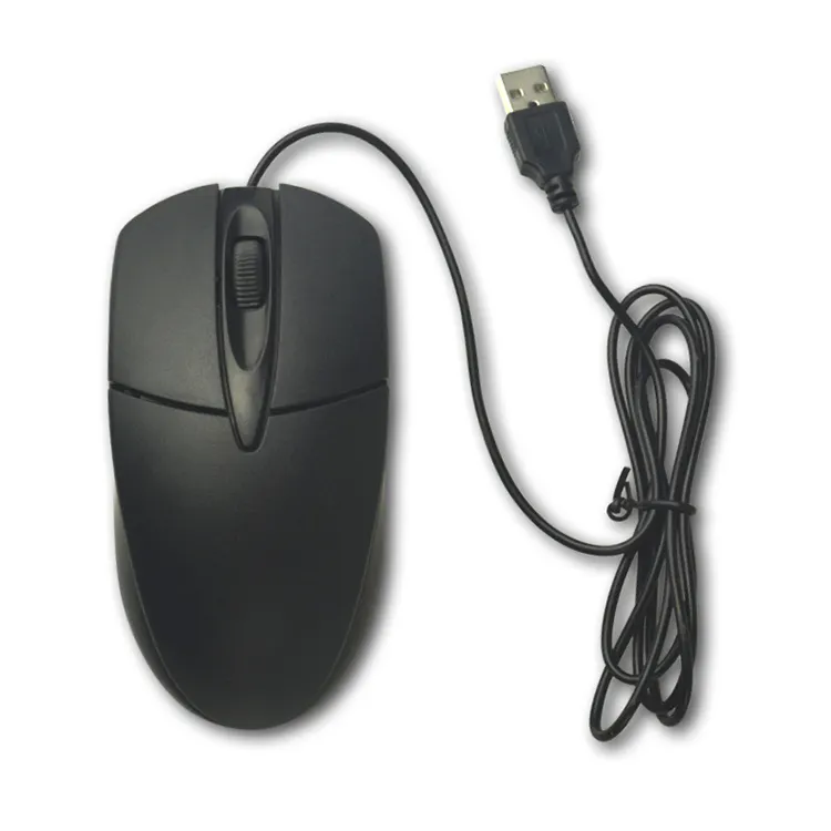 Черная Проводная компьютерная мышь с 3 кнопками, проводная USB оптическая мышь