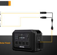 Station d'alimentation portable 2000W 220V pour l'extérieur, stockage d'énergie solaire d'urgence, batterie Lifeo4