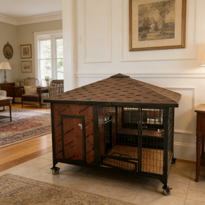 Maisonnette pliable moderne pour animaux de compagnie d'extérieur - 48 pouces de longueur pour <span class=keywords><strong>Teckel</strong></span> et Corgi - Product Image 2