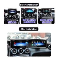 Autoradio Android à double écran 24,6'' pour Mercedes Benz C GLC W205 X253 2015-2018, unité centrale multimédia de voiture, Carplay sans fil, GPS