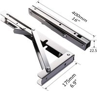 Supports d'étagère pliables triangulaires en acier inoxydable poli sur mesure pour quincaillerie de meubles en gros SSR – Installation facile