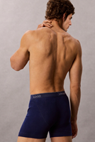 Boxers longs pour hommes OEM d'usine, avec ceinture élastique anti-frottement et logo personnalisé, sous-vêtements pour hommes
