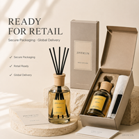 Diffuseur de parfum d'ambiance haut de gamme 350 ml avec huile aromatique naturelle, flacon en verre, parfum longue durée, personnalisation OEM sous marque privée