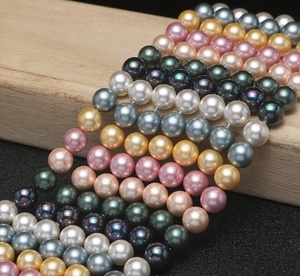 Mélange de perles de coquille de la <span class=keywords><strong>mer</strong></span> <span class=keywords><strong>du</strong></span> <span class=keywords><strong>sud</strong></span> à travers le trou perles semi-finies perles en vrac bijoux à bricoler soi-même collier Bracelet accessoire - Product Image 2