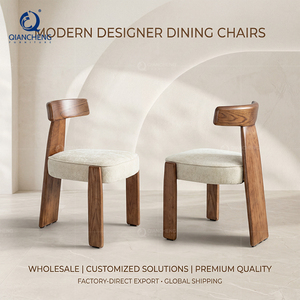 Chaise de salle à manger de restaurant de velours de tissu doux de maison de café de Style nordique pour l'usine de fabricant de meubles de salle à manger - Product Image 1