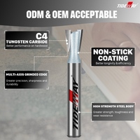 Pisau Router Kayu Tungsten Carbide Tin Standar Industri Pabrik TIDEWAY, Pemotong Penggilingan CNC, ODM Dapat Disesuaikan untuk Pengerjaan Kayu