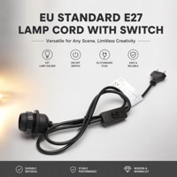 Cordon de lampe étanche E27 avec interrupteur marche/arrêt pour lumières suspendues décoratives de Noël, de mariage et de festival, prise EU 2 broches