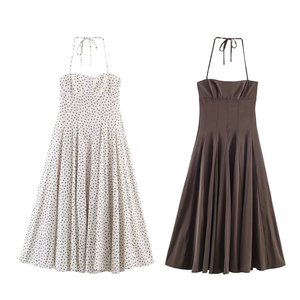 SHENZHU Abito Midi da <span class=keywords><strong>Donna</strong></span> <span class=keywords><strong>Retrò</strong></span> con Collo Halter, Nuova Collezione Primavera/Estate 2026, Elegante e alla Moda 4772354 - Product Image 1