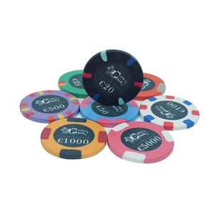 Tùy Chỉnh Khắc Poker Chip Euro 10G 39Mm 43Mm Gốm Sòng Bạc Mã <span class=keywords><strong>Token</strong></span> Thiết Kế Tư Nhân Không Có Moq Cho Caisno Câu Lạc Bộ Poker Trò Chơi - Product Image 2