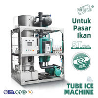 Machine à glace industrielle PECOLD de 5 tonnes avec compresseur, pompe et moteur |   Refroidissement par air/eau |   Système de production automatique de glace
