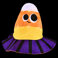 Chapeau en peluche personnalisé lumineux en forme de maïs sucré, costume de fête d'Halloween, chapeau fantaisie LED pour événements et cadeaux