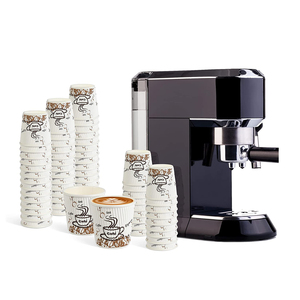 Rippled Insulated 4 oz Paper Coffee Cup White Hot Cup Recyclable 3-Layer Ripple Wall Paper Cup