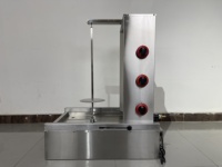Grill à gaz professionnel pour shawarma, machine à shawarma au propane, machine à kebab doner, rôtissoire verticale avec 3 brûleurs pour la restauration rapide