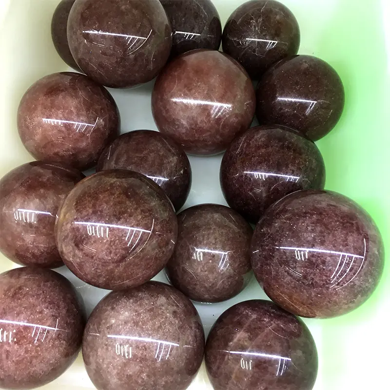 Wholesale Natural Strawberry Quartz Crystal Spheres for decoration