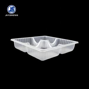 Bandeja de plástico desechable personalizada, contenedor de alimentos de 4 compartimentos, venta al por mayor - Product Image 3