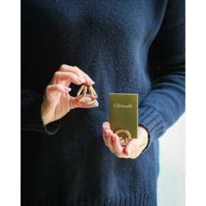 Numéros de table Christofle Vertigo, paire de porte-cartes de menu pour les fêtes - Product Image 1