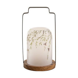 Linterna de Cerámica con Diseño de Grulla, Origen Dehua, Forma Cilíndrica, Decoración para el Hogar, Iluminación para Sala de Té, Portavelas - Product Image 5