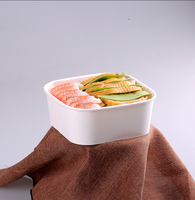 Ciotole Quadrate Monouso per Insalata con Logo Personalizzato a Prezzo di Fabbrica, Scatole Alimentari in Carta Kraft Antigoccia e Antigrasso per Catering e Asporto