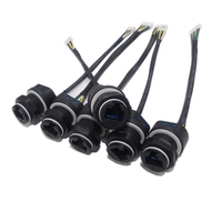 Connecteur Ethernet RJ45 étanche IP68 à passage direct 125V 1.2A pour onduleur et câble Internet
