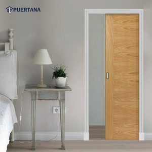 Portes coulissantes à poche en bois massif pour intérieur moderne, résidentielles - Product Image 2