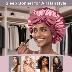 <span class=keywords><strong>Bonnet</strong></span> en satin en gros pour femmes, <span class=keywords><strong>bonnet</strong></span> <span class=keywords><strong>de</strong></span> nuit en soie, grand <span class=keywords><strong>bonnet</strong></span> <span class=keywords><strong>de</strong></span> sommeil en satin avec bande élastique pour cheveux bouclés, <span class=keywords><strong>bonnet</strong></span> <span class=keywords><strong>de</strong></span> douche - Product Image 6