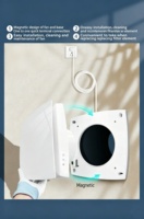 Ventilateur purificateur d'air mural électrique sans perçage à roulement à billes, blanc, silencieux, tout-en-un, OEM, garantie 3 ans