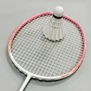 Professionele 4u All Carbon Design Badminton Racket Offensief Type Met Harde Frame En Lichte Feature Pu Grip