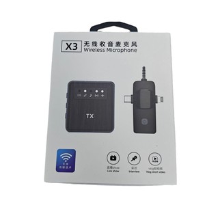 X3 Wireless <b>Microphone</b> 2.4G <b>Bluetooth</b> Lavalier For Live Streaming Recording Interviews Meetings - Product Image 3
