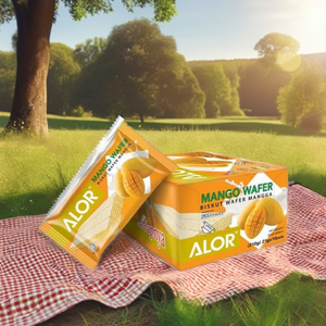 ALOR HALAL Sweet Cream Freeze-Dried Mango Wafers Low-Carb Crispy Cookies Biscuits Sachet Individually Packed <b>Milk</b> <b>Boxes</b> Bag - Product Image 4