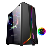 Customization Desktop Gaming Pc Case Support ATX Motherboard Tempered Glass Atx Pc Case