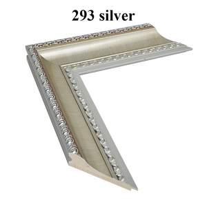 Thiết Kế Mới Nhà Máy Số Lượng Lớn Rắn Bằng Gỗ Bán Buôn Baroque Vàng Bạc Tường Tranh Hình Ảnh Khung Dải - Product Image 2