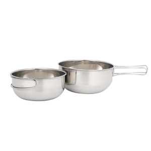 Juego de Utensilios de Cocina Portátiles Ligeros de Aleación de Aluminio con Cubiertos Plegables y Tapa para Olla para Senderismo al Aire Libre - Product Image 1