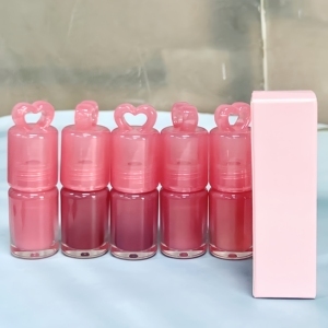 Brillo Labial Vegano y Libre <span class=keywords><strong>de</strong></span> Crueldad con Tapa <span class=keywords><strong>de</strong></span> Corazón, Color Rosa Nude Brillante, Marca Privada, Logotipo Personalizado - Product Image 5