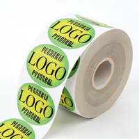 Étiquette autocollante ronde personnalisée imperméable en papier synthétique pour bouteille, rouleau d'étiquettes avec logo de l'entreprise