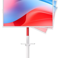 Nuevo Monitor de TV Portátil Inteligente con Pantalla Táctil de 32 Pulgadas, Android 15, Certificado por Google EDLA, Batería de 38400 mAh, USB Tipo C, Ruedas