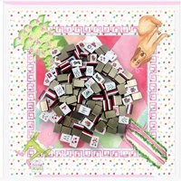 Élégant jeu de Mahjong américain avec des tuiles à motif de Noël pour les fêtes de Noël et les jeux de table à domicile