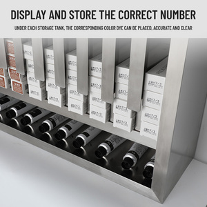 Estante para teñir el cabello de <span class=keywords><strong>barber</strong></span>ía con gabinete y fregadero Gabinete de almacenamiento de herramientas de acero inoxidable para la venta Gabinete de almacenamiento de herramientas de salón - Product Image 3