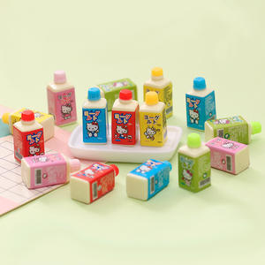 Dibujos animados Kawaii simular botella de yogur 3D encantos simulación bebida gatito Diy casa de muñecas adornos de resina caja de teléfono basura Decoración - Product Image 5