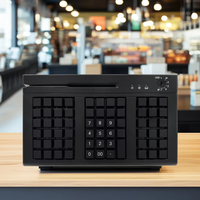 Teclado POS USB LIF de 66 Teclas Totalmente Programable con Lector de Tarjetas de Banda Magnética para Sistema POS de Caja Registradora