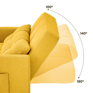Huichen Home personnalisé jaune <span class=keywords><strong>clic</strong></span>-<span class=keywords><strong>clac</strong></span> pliant canapé-<span class=keywords><strong>lit</strong></span> <span class=keywords><strong>convertible</strong></span> moderne simple canapé-<span class=keywords><strong>lit</strong></span> pour salon - Product Image 3
